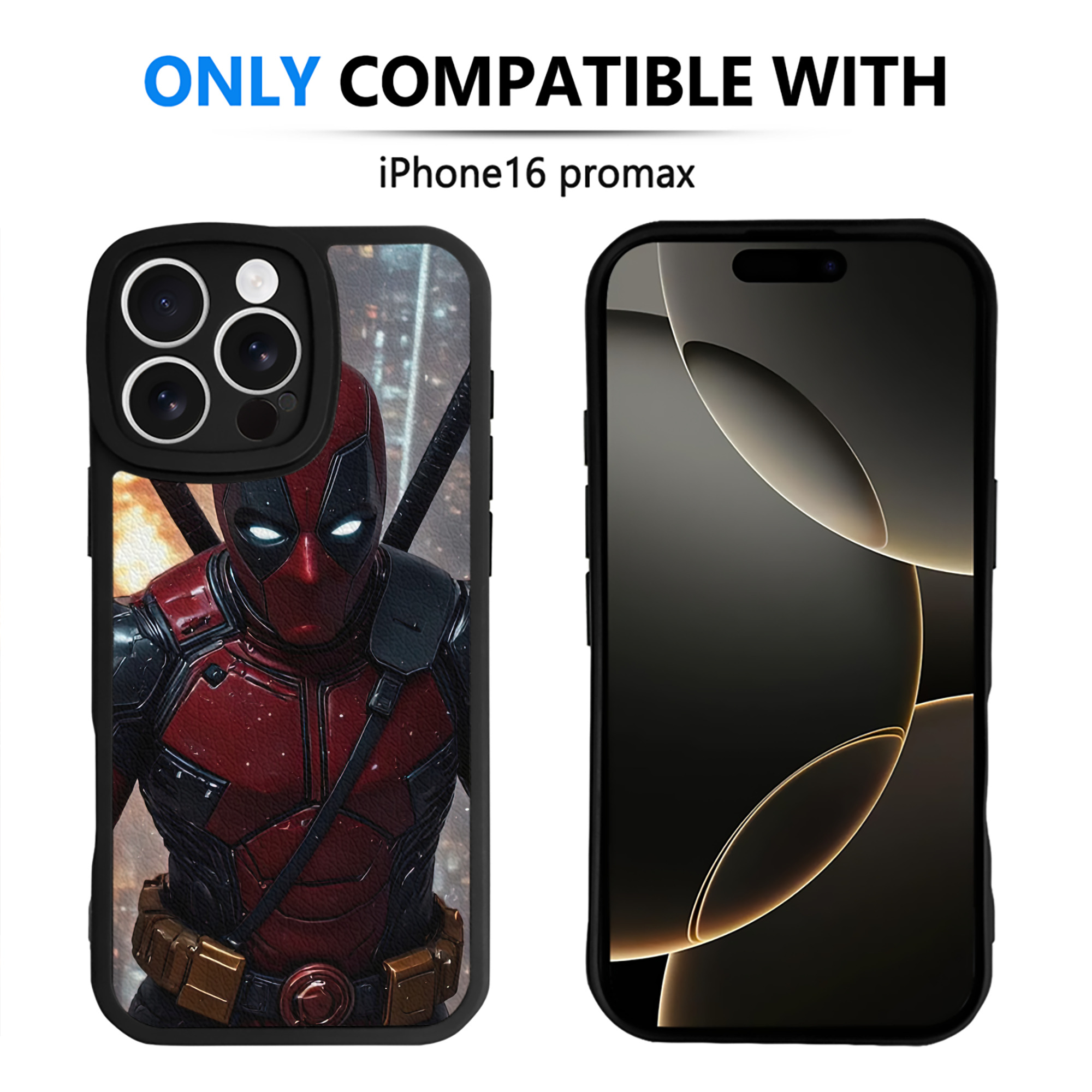 （画像用） Deadpool デッドプール 【iPhone 16シリーズ対応】シリコンスマホケース（レザー調） 材質：シリコン